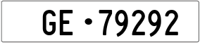 Trailer License Plate